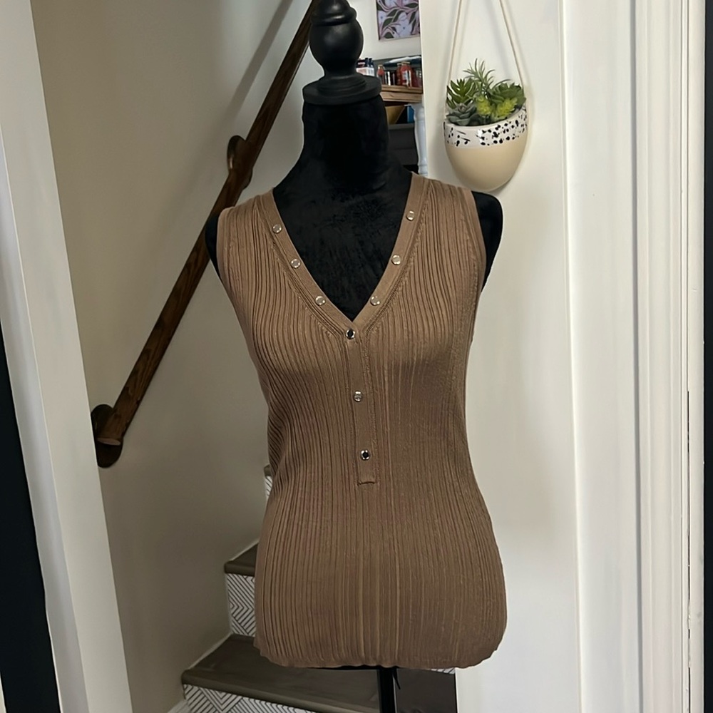 White House Black Market Thick Brown Top